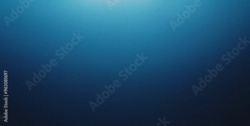 Light to Dark Blue Gradient Abstract Background with Noisy Grain Texture