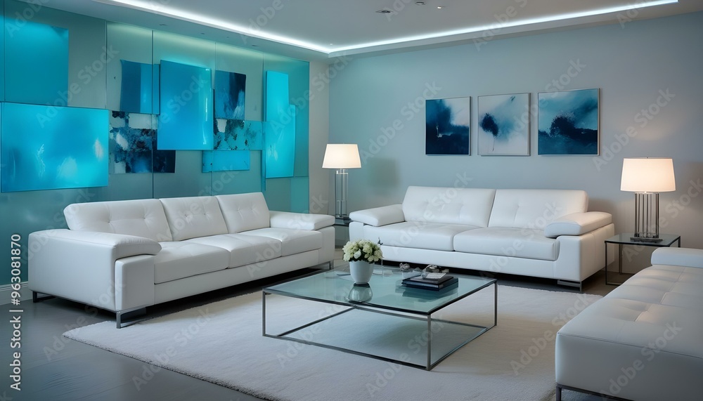Photo interior modern design room 3d illustration Photo interior modern design room 3d illustration