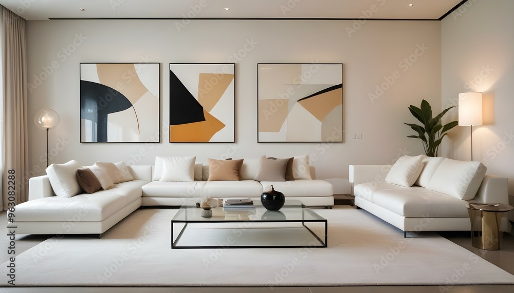 Photo interior modern design room 3d illustration Photo interior modern design room 3d illustration