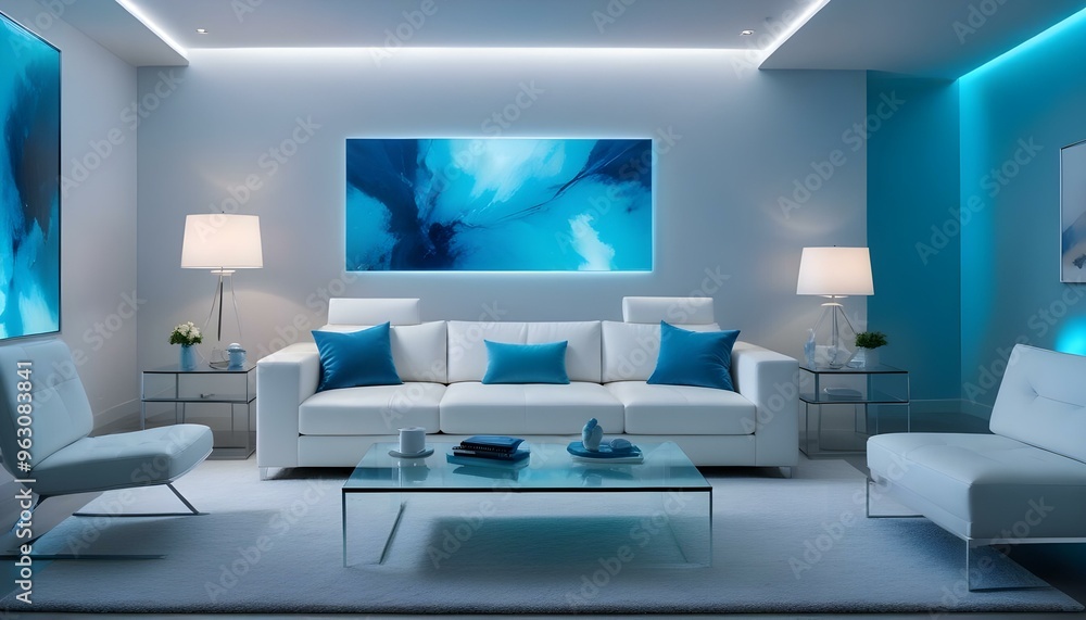 Photo interior modern design room 3d illustration Photo interior modern design room 3d illustration