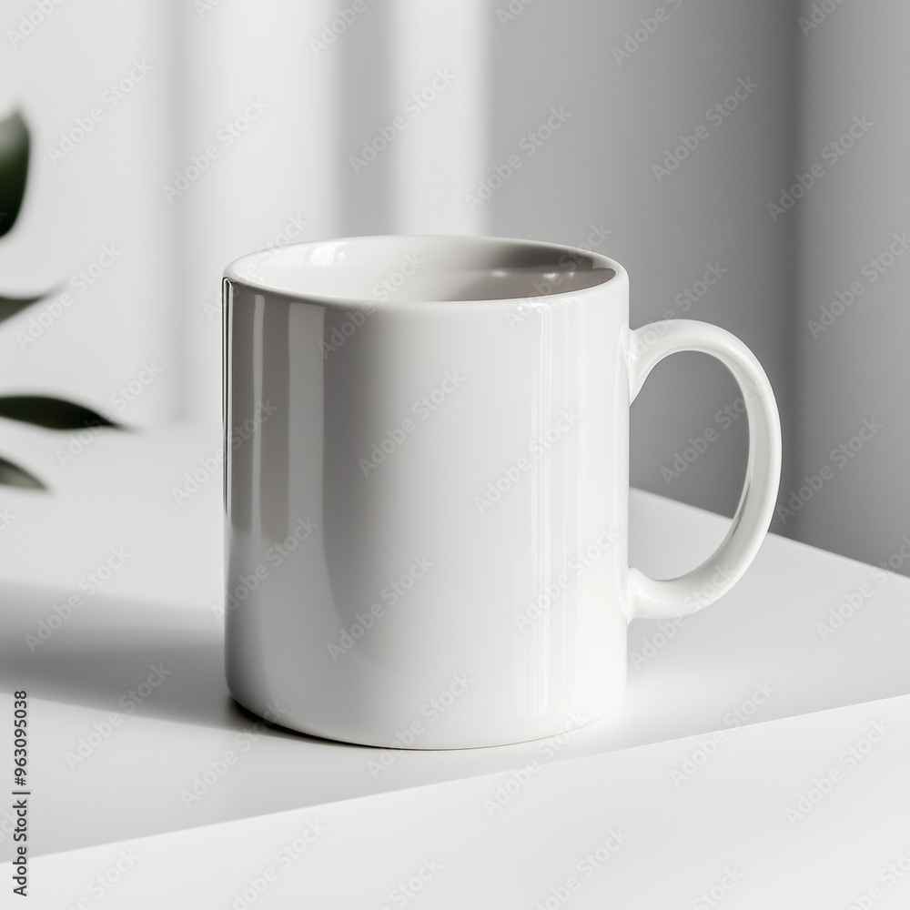 Blank White Mug Mockup: A clean and minimalist mockup featuring a white ceramic mug on a white surface, perfect for showcasing your design or branding. Blank White Mug Mockup: A clean and minimalist mockup featuring a white ceramic mug on a white surface, perfect for showcasing your design or branding.