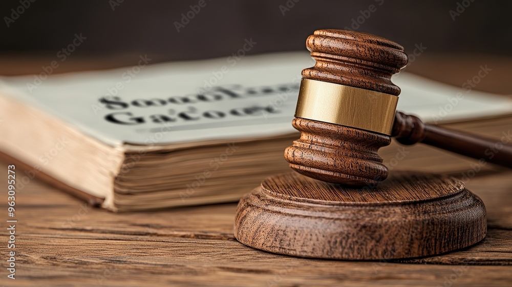Gavel and Legal Book Representing Justice and Law Gavel and Legal Book Representing Justice and Law