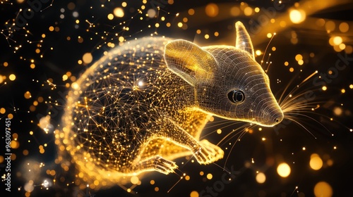 Golden Mouse in a Digital World photo