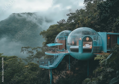 Cliffside Bubble Hotel in the Misty Mountains