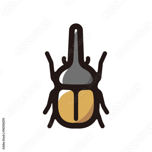 Hercules beetle outline icon for graphic design, apps and websites