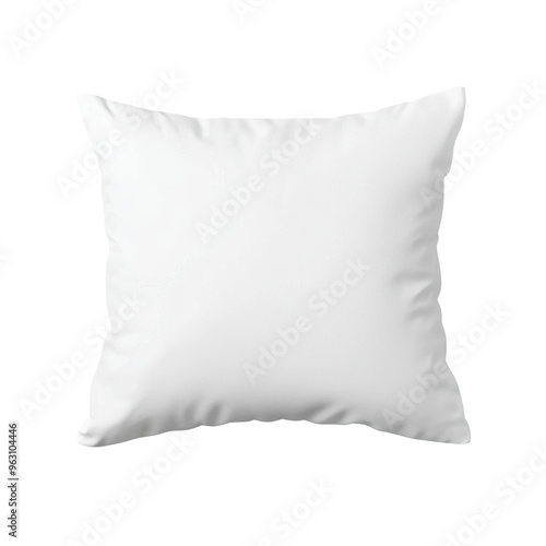 Minimalist White Pillow on Plain Background