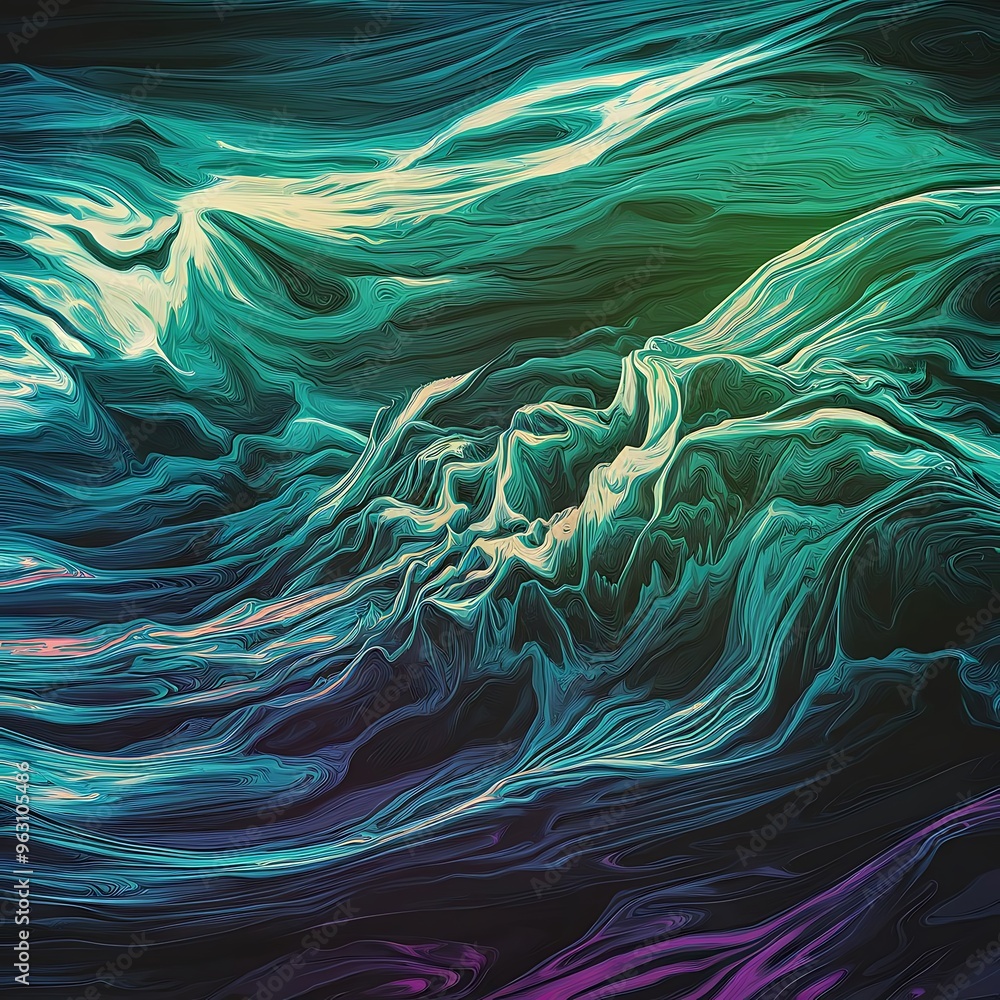 Obraz premium Abstract wavy vector background
