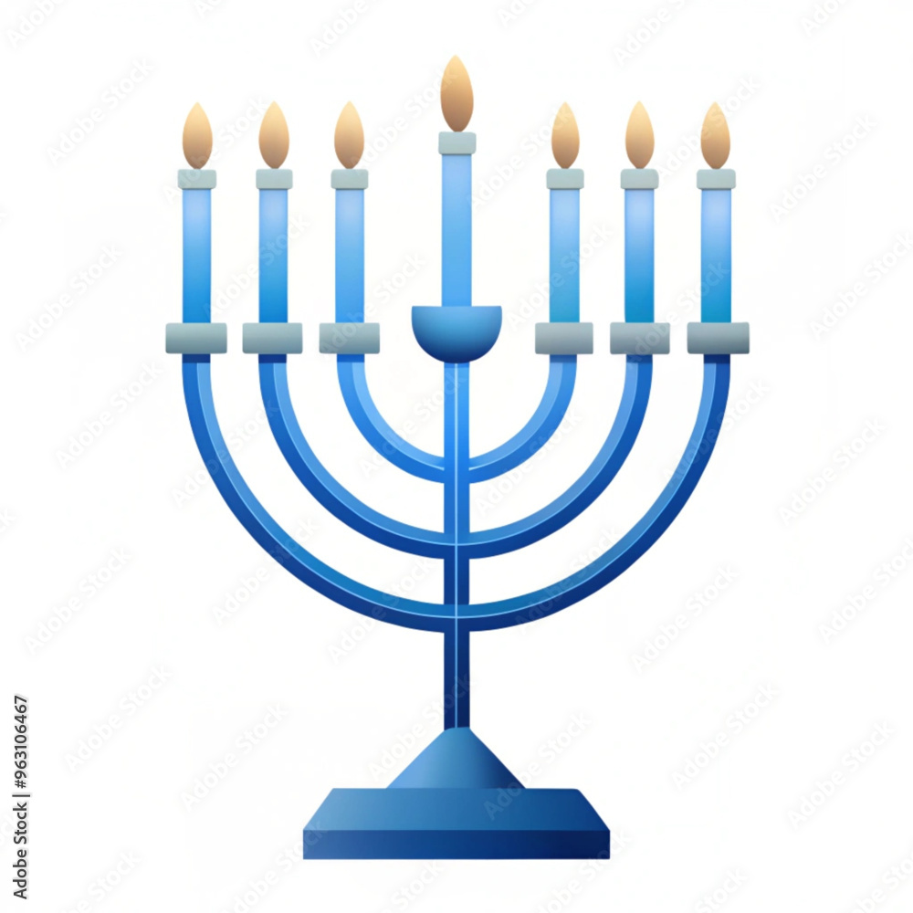 Hanukkah Menorah with Lit Candles Vector Illustration for Holiday Celebrations Hanukkah Menorah with Lit Candles Vector Illustration for Holiday Celebrations