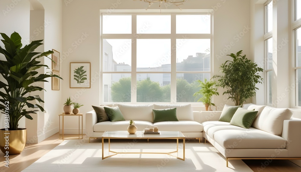 Fototapeta premium Photo interior modern design room 3d illustration