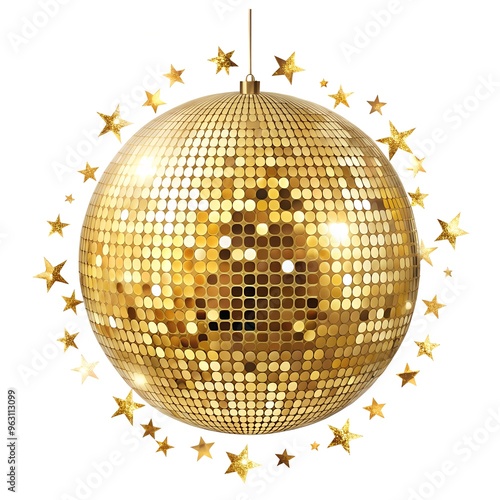 golden disco ball photo