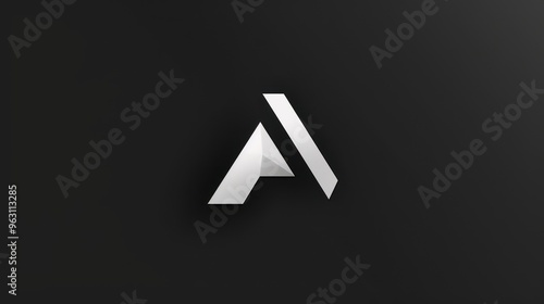 Free Download A black and white logo with the letter A in the middle - GFXLoad