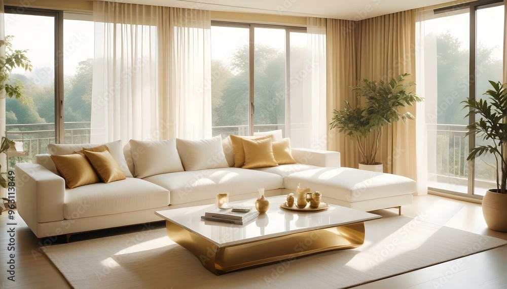 Fototapeta premium Photo interior modern design room 3d illustration