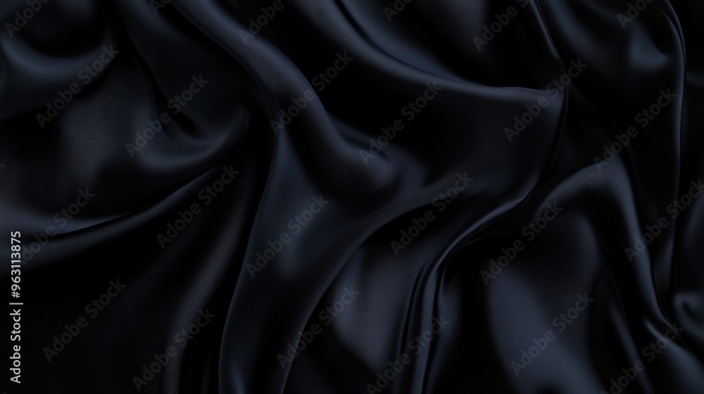 Abstract Black Silk Fabric Abstract Black Silk Fabric