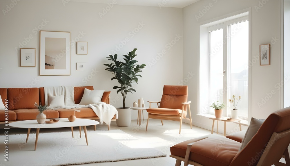 Photo interior modern design room 3d illustration Photo interior modern design room 3d illustration