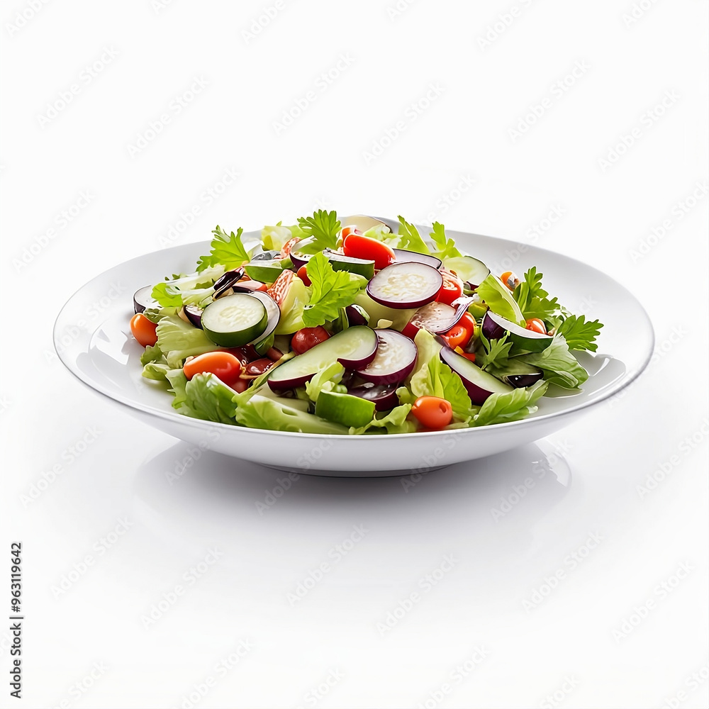 vegetable salad with cheese isolated vegetable salad with cheese isolated