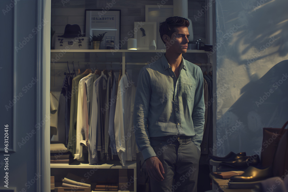 Fototapeta premium Embracing Casual: The Unspoken Charm of Underdressing in Everyday Settings