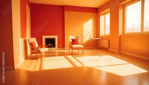 Photo interior modern design room 3d illustration