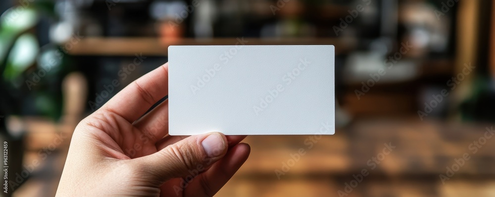 A hand holding a blank card, ideal for business or personal use. Perfect for showcasing identity or promotional materials. A hand holding a blank card, ideal for business or personal use. Perfect for showcasing identity or promotional materials.