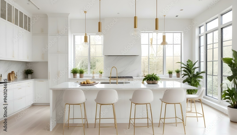 Fototapeta premium Photo interior modern design room 3d illustration