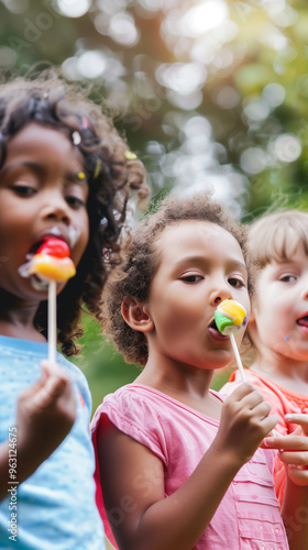 children eating ice cream