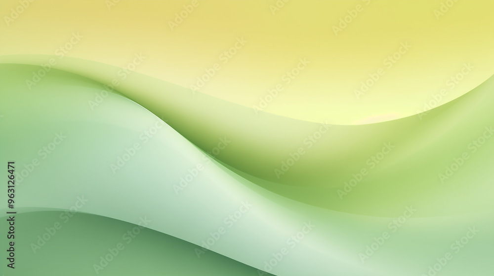 Fototapeta premium abstract green yellow wave background. Nice waves. Wave. Dynamic Flowing backdrop. Abstract 3D Background of soft Waves in light green Colors. Elegant Wallpaper 