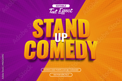 Stand up comedy editable text effect