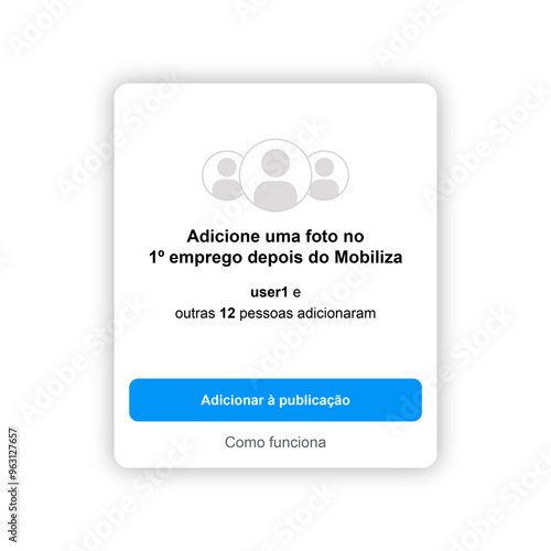 interface de postagem carrossel colaborativa para adicionar imagem