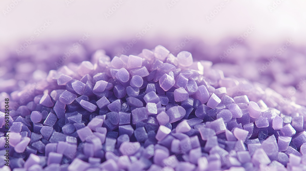 Lavendel purple Plastic pellets Background Close-up Plastic granules Polymer plastic beads resin polymer Lavendel purple Plastic pellets Background Close-up Plastic granules Polymer plastic beads resin polymer