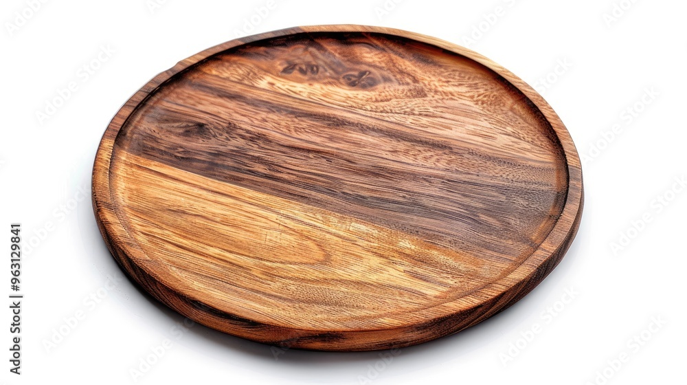 Wooden plate on white background for copy/branding with free space. Vintage style for product display montage. Includes clipping path. Wooden plate on white background for copy/branding with free space. Vintage style for product display montage. Includes clipping path.