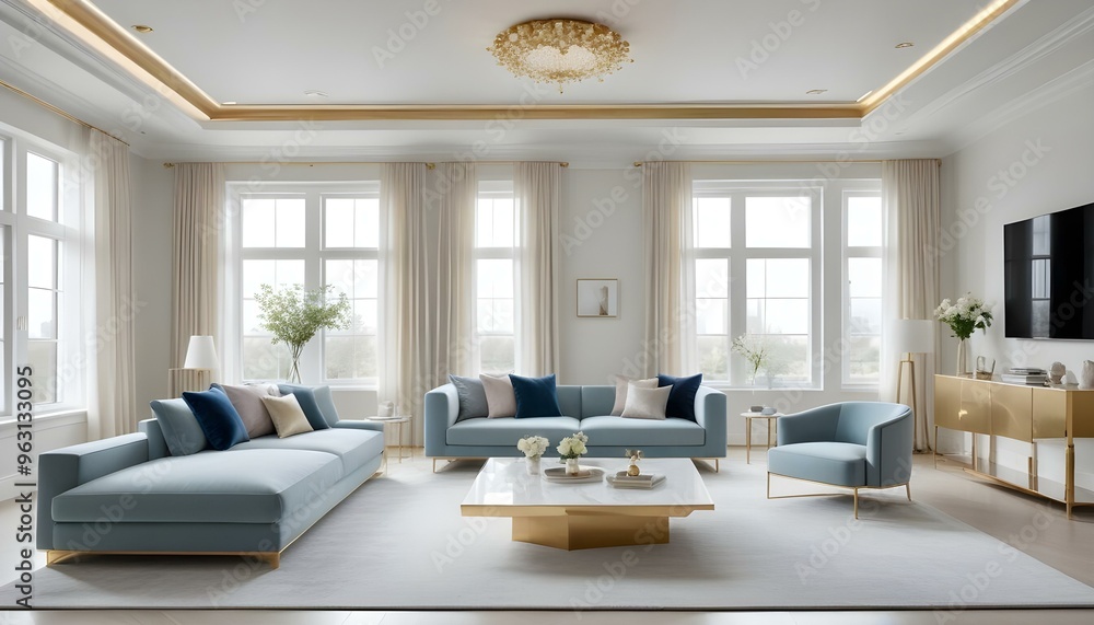 Fototapeta premium Photo interior modern design room 3d illustration