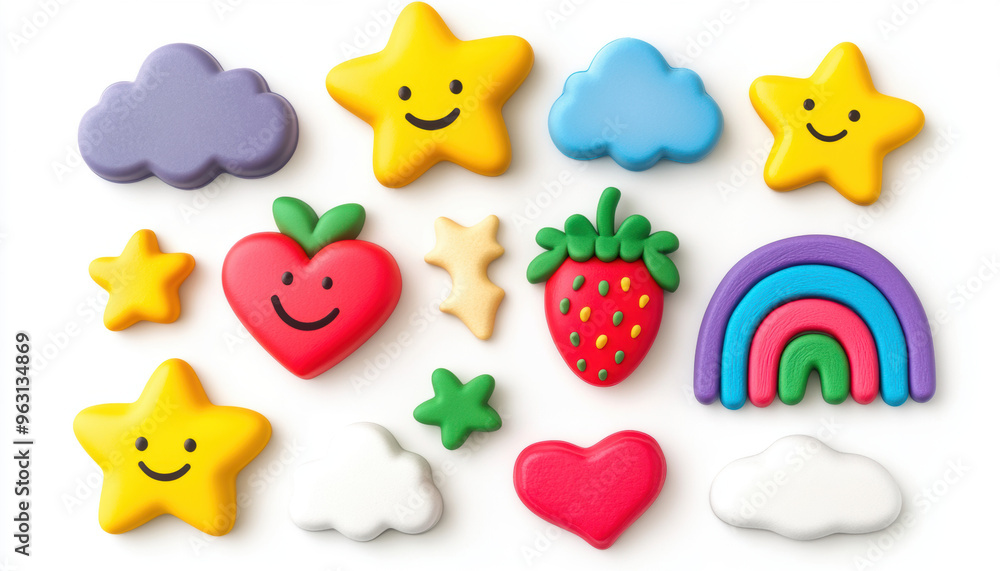 Colorful Playdough Shapes. Colorful Playdough Shapes.