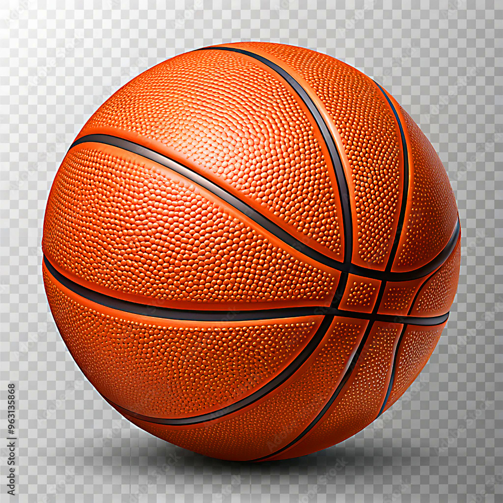 Fototapeta premium Basketball ball isolated on transparent background.