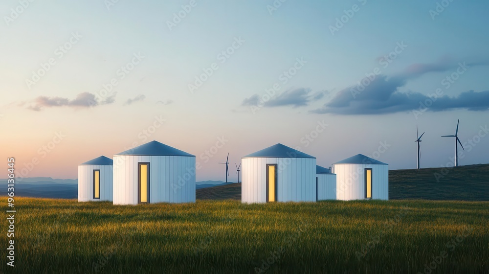 Futuristic clean energy power plant Futuristic clean energy power plant