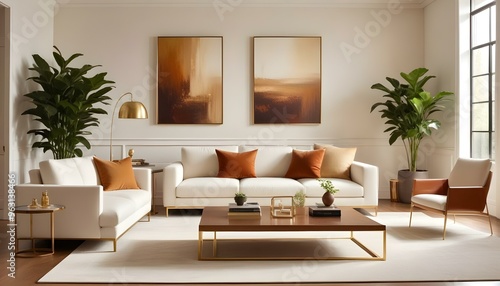 Wallpaper Mural Photo interior modern design room 3d illustration Torontodigital.ca