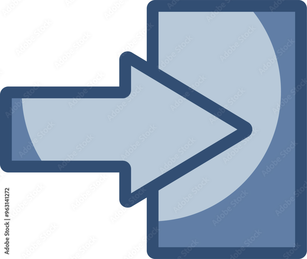 sign in vector icon, right arrow symbol, transparent background. replaceable blue color design sign in vector icon, right arrow symbol, transparent background. replaceable blue color design
