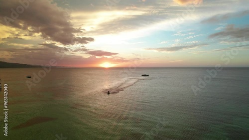 atardecer punta rucia republica dominicana photo