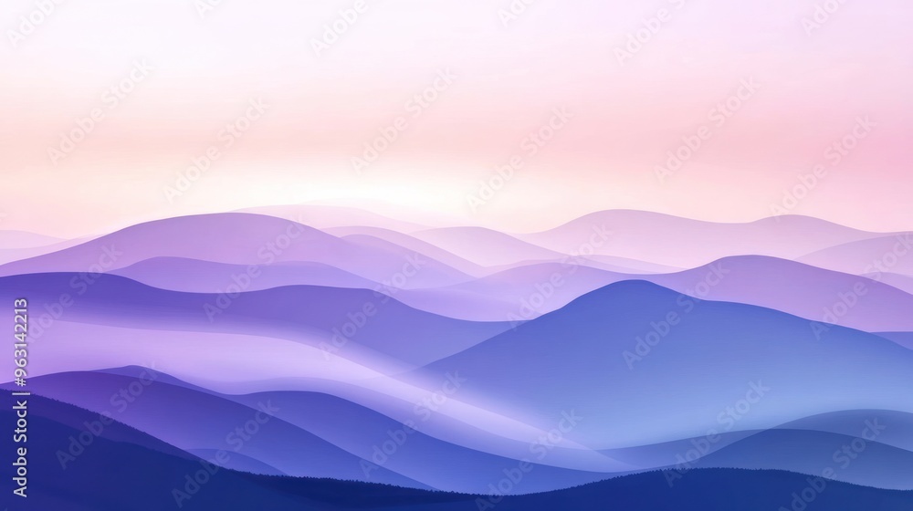 Serene Mountain Landscape in Pastel Hues Serene Mountain Landscape in Pastel Hues