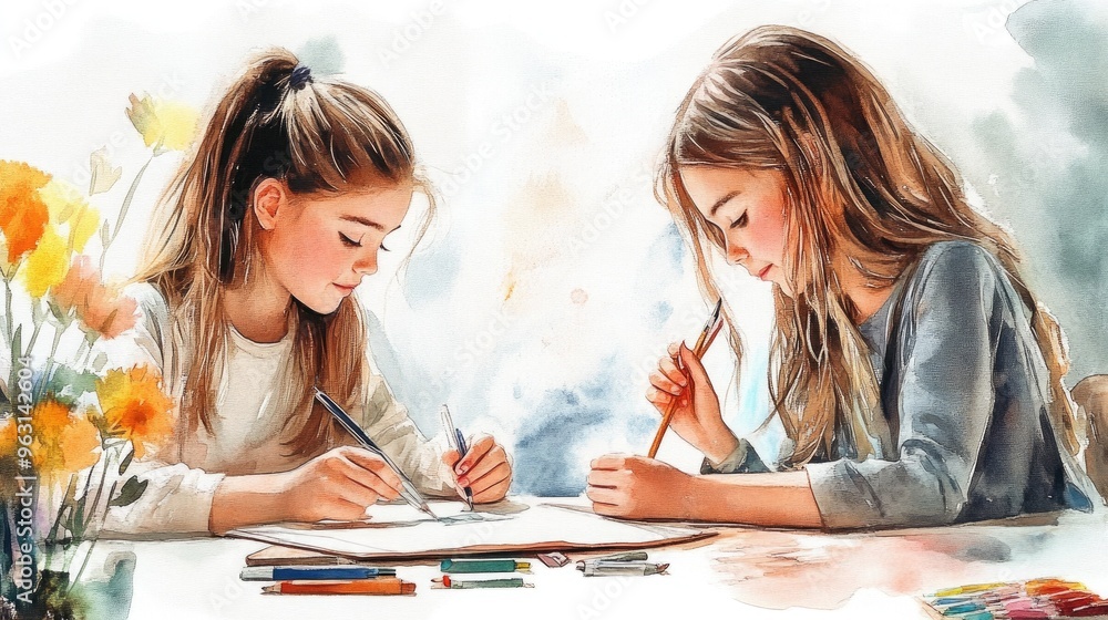 Capturing Imagination: Children Engaged in Creative Art Activities Together Capturing Imagination: Children Engaged in Creative Art Activities Together