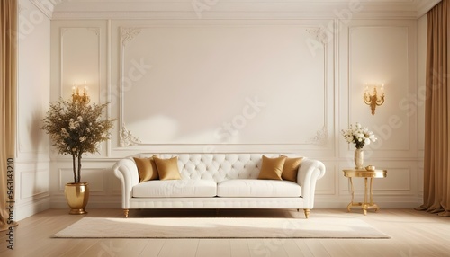 Photo interior modern design room 3d illustration