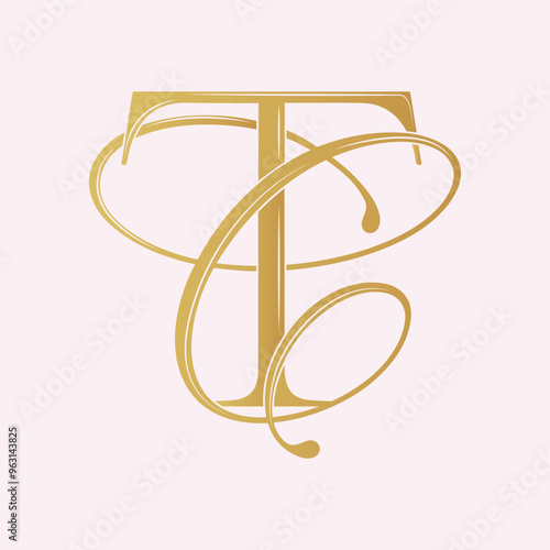 CT, TC, logo CT, Letter CT, monogram CT, vector, logo, Wedding Monogram Initials, Wedding Logo,Wedding Monogram, Logo Design