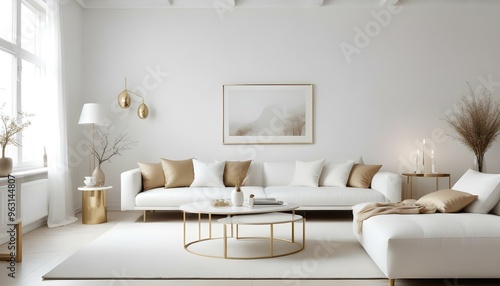 Photo interior modern design room 3d illustration