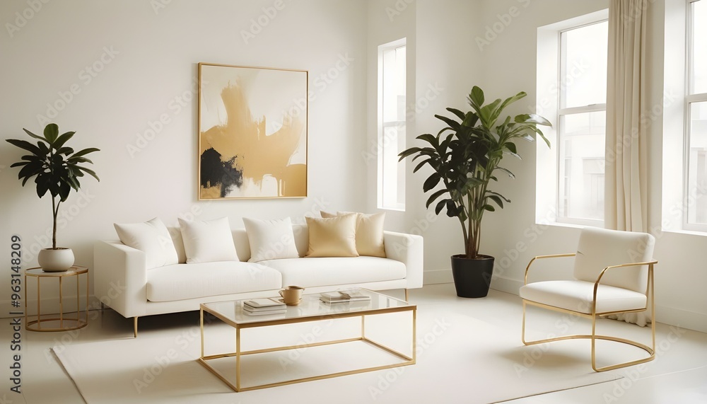 Photo interior modern design room 3d illustration Photo interior modern design room 3d illustration