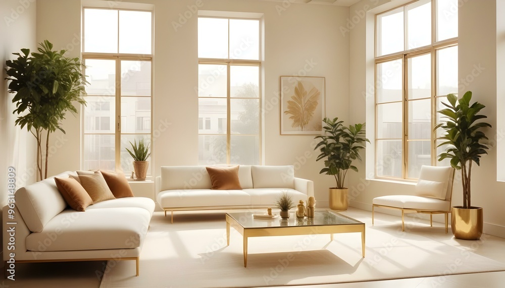 Photo interior modern design room 3d illustration Photo interior modern design room 3d illustration