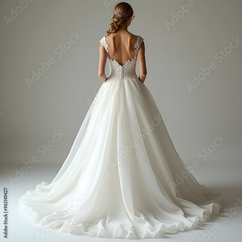 female wedding dress white design