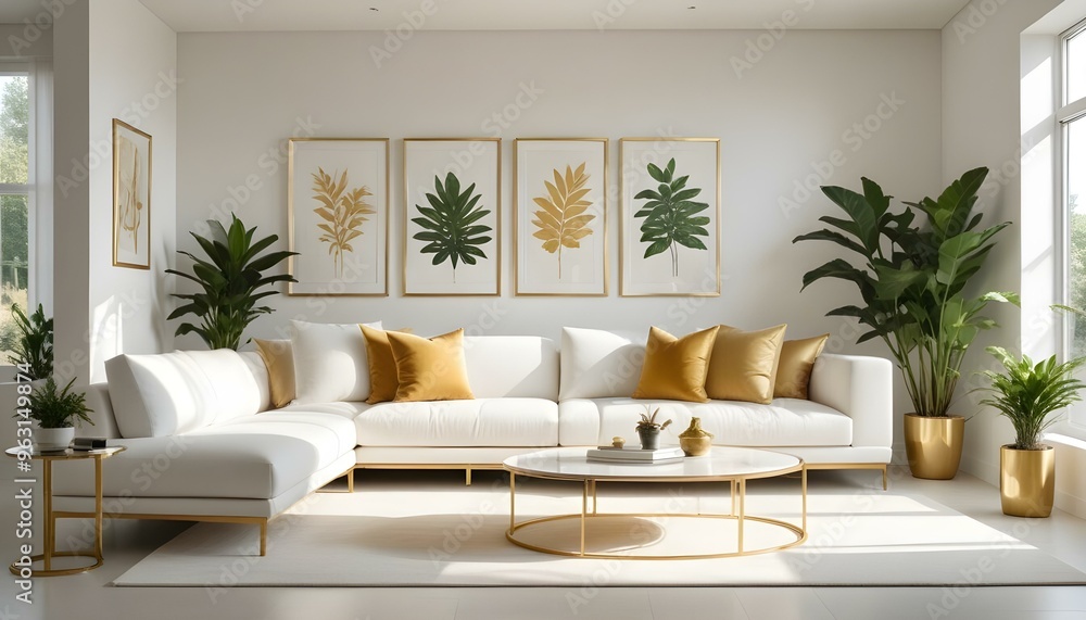 Photo interior modern design room 3d illustration Photo interior modern design room 3d illustration