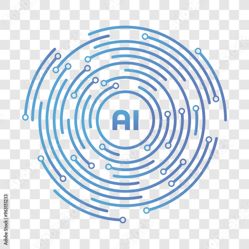 Unlock the Future of Technology with AI Iconography!. world of Artificial Intelligence with this unique and visually captivating AI icon. symbol of the future of innovation,Vector illustration concept photo