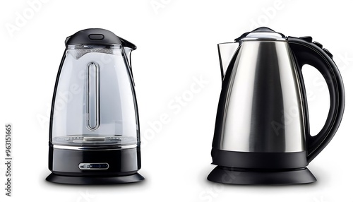 Clipping Path for Electric Kettles - Kettles cut out with full depth of field. photo