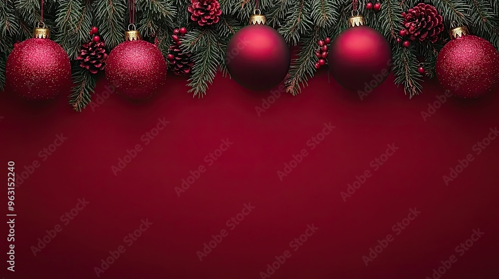 red christmas balls on a tree red christmas balls on a tree
