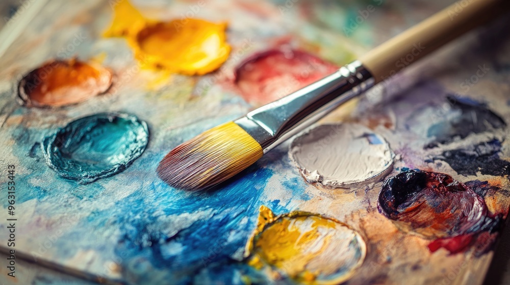 Fototapeta premium Exploring the Vibrant World of Painting: A Palette of Color and Creativity