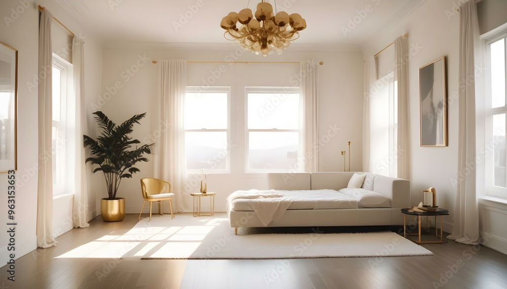Photo interior modern design room 3d illustration Photo interior modern design room 3d illustration